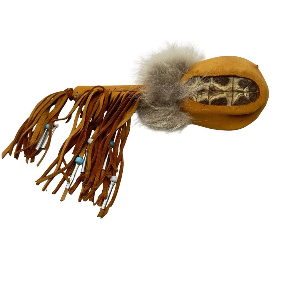 VINTAGE NATIVE AMERICAN TURTLE RATTLE - Picture 4 of 8